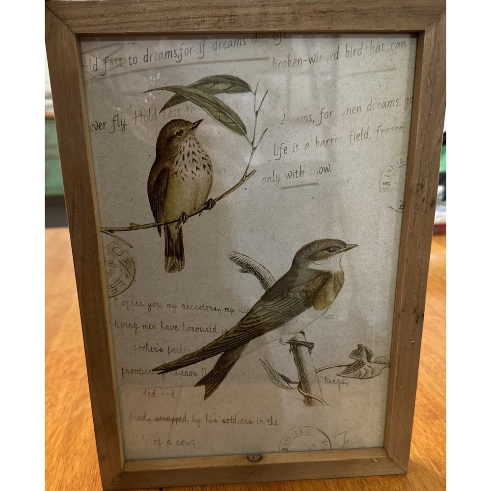 NWT Ashland Birds WARM HERITAGE Wall Decor SPRING PRINTEMPS 9.3 X 13.3